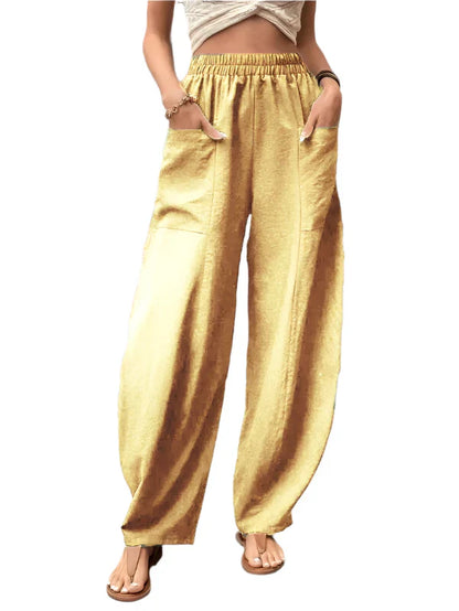 Pantalon Décontracté pour Femme à Jambe Élégante