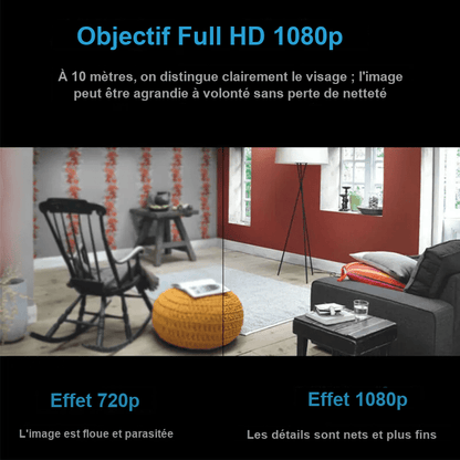 Caméra de surveillance WiFi Mini 1080p HD Vision nocturne