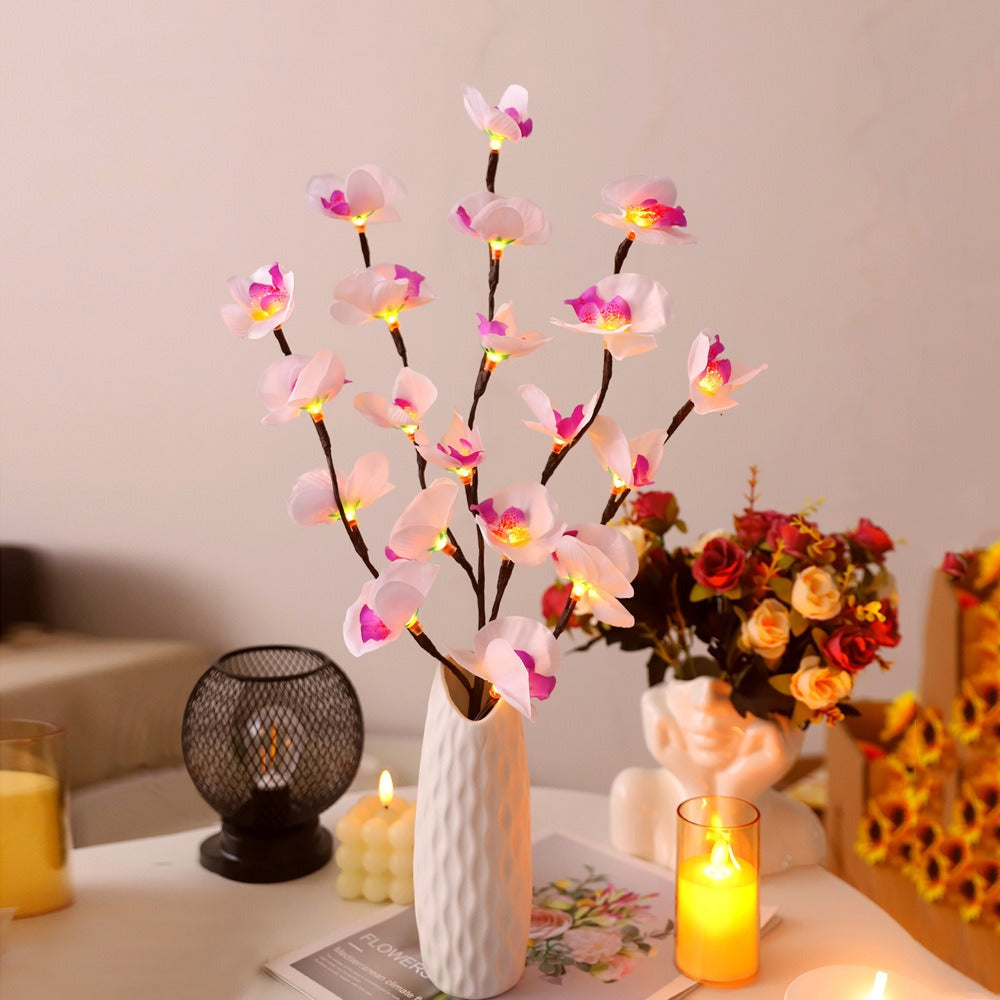 Lampe de Noël Élégante à Branches Vertes