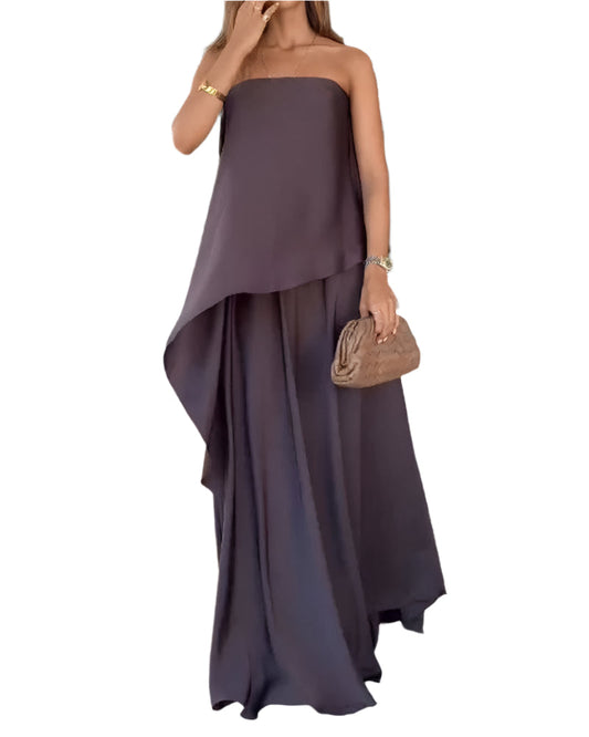 Delia - Robe cape féminine flottante et chic - BlxckFR
