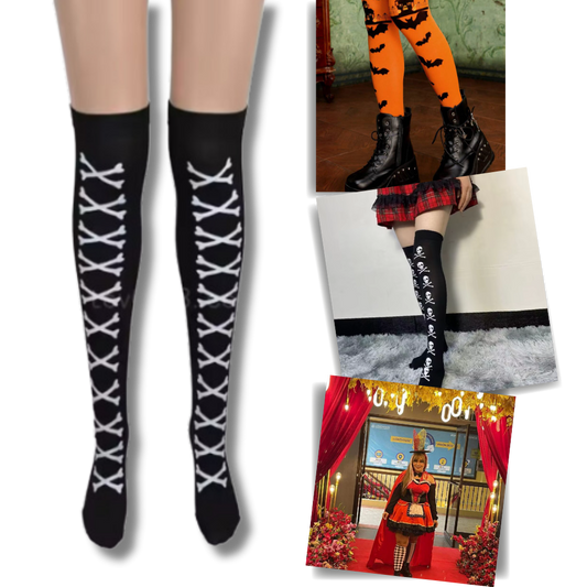 Chaussettes de sport compression éclatantes pour Halloween - blxckfr