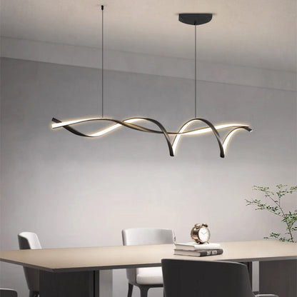 Lumière Suspendue LED Noire Élégante - Foivo
