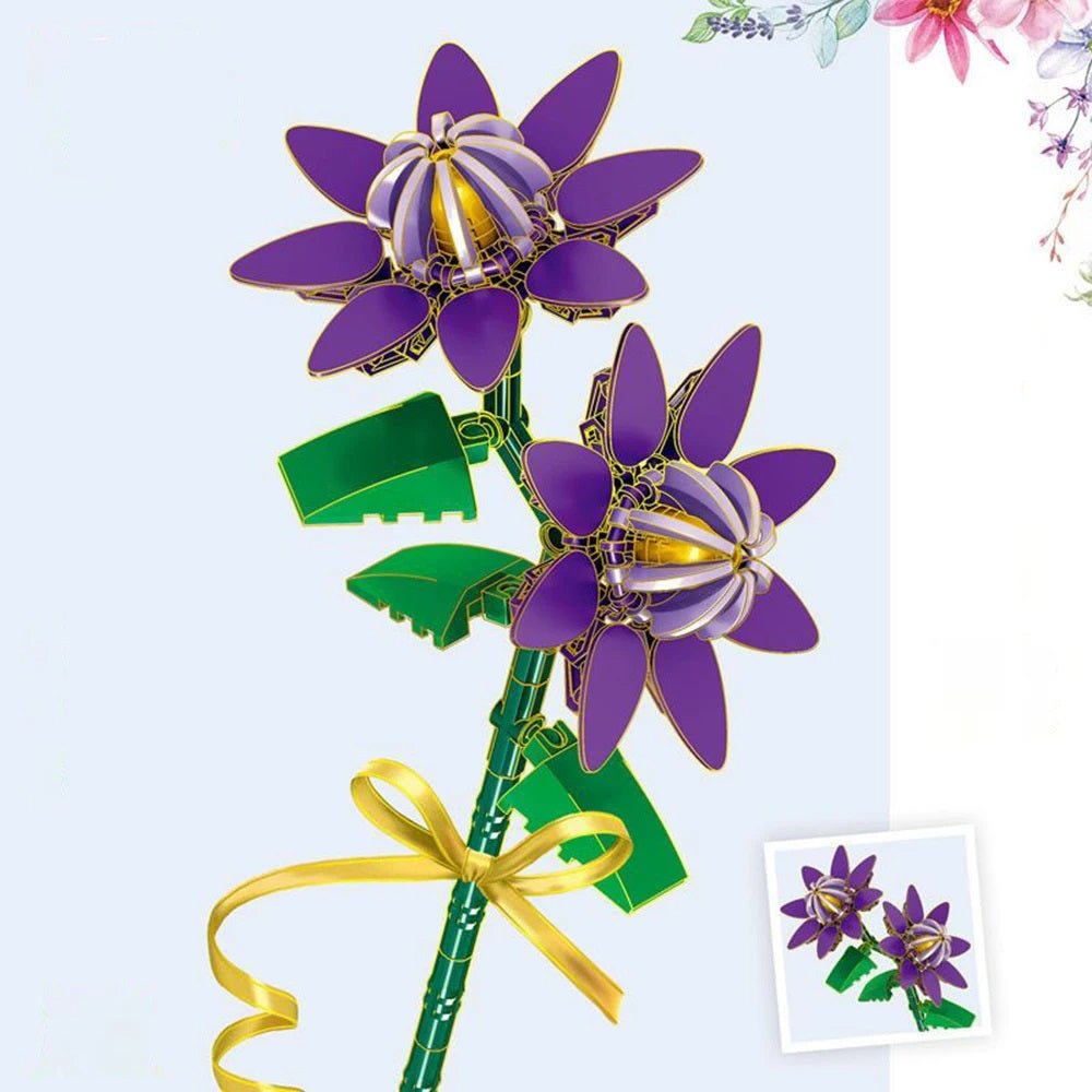 Jeux de Construction Florale 3D avec Fleur de Neige