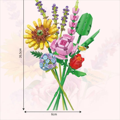 Jeux de Construction Florale 3D avec Fleur de Neige