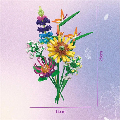 Jeux de Construction Florale 3D avec Fleur de Neige