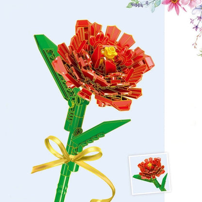 Jeux de Construction Florale 3D avec Fleur de Neige