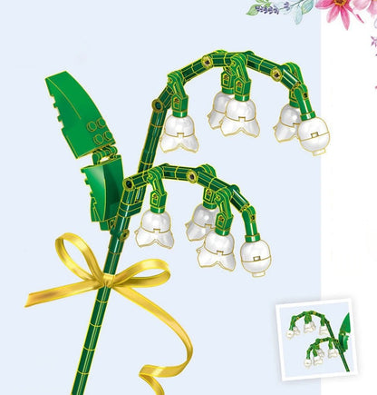 Jeux de Construction Florale 3D avec Fleur de Neige