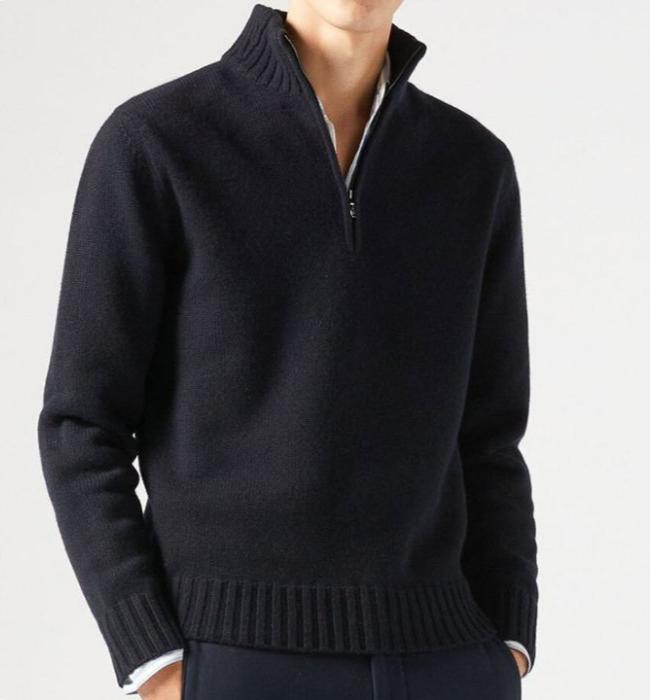 Pull Homme Détente Casual À Fermeture Éclair