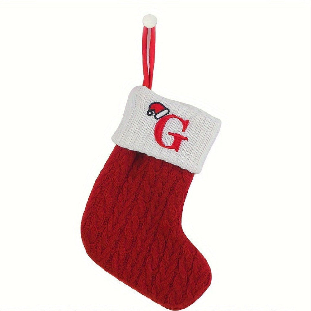 Chaussette de Noël Tricotée Personnalisée Décorative