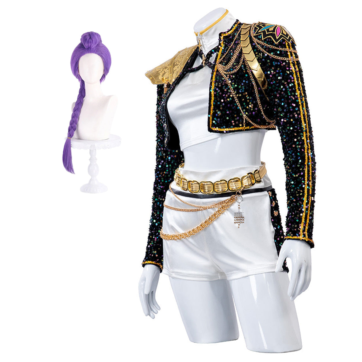 Costume Kpop Élégant Paillettes Féminin