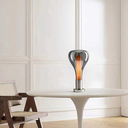 Lampe de Table Design Lave en Verre – Éclairage LED Coloré et Rassurant