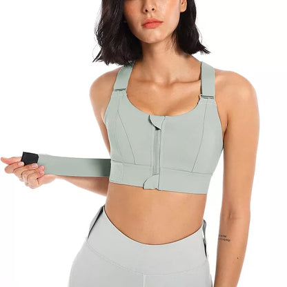 Soutien-Gorge de Sport Décontracté à Fermeture Éclair