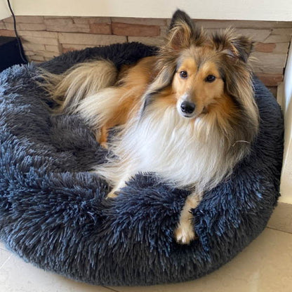 Coussin Chien Douillet Lavable en Imitation Fourrure