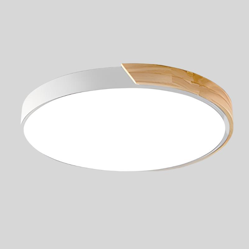 Lampe Plafond Bois Moderne - Éclairage LED Chambre et Séjour