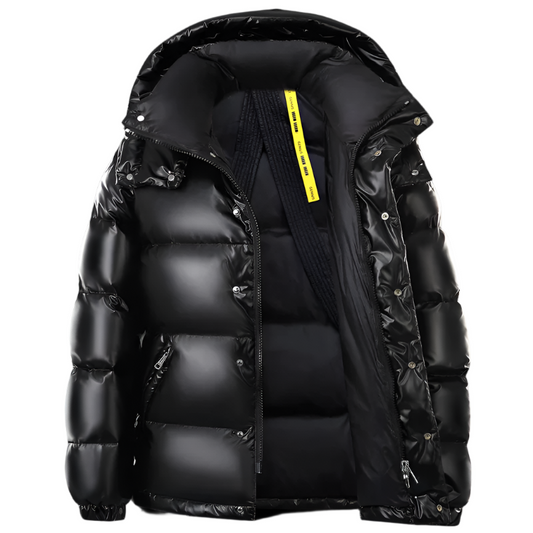 Veste à capuche shiny avec fermeture éclair zippée → Veste à capuche Flashée Zippée - BlxckFR