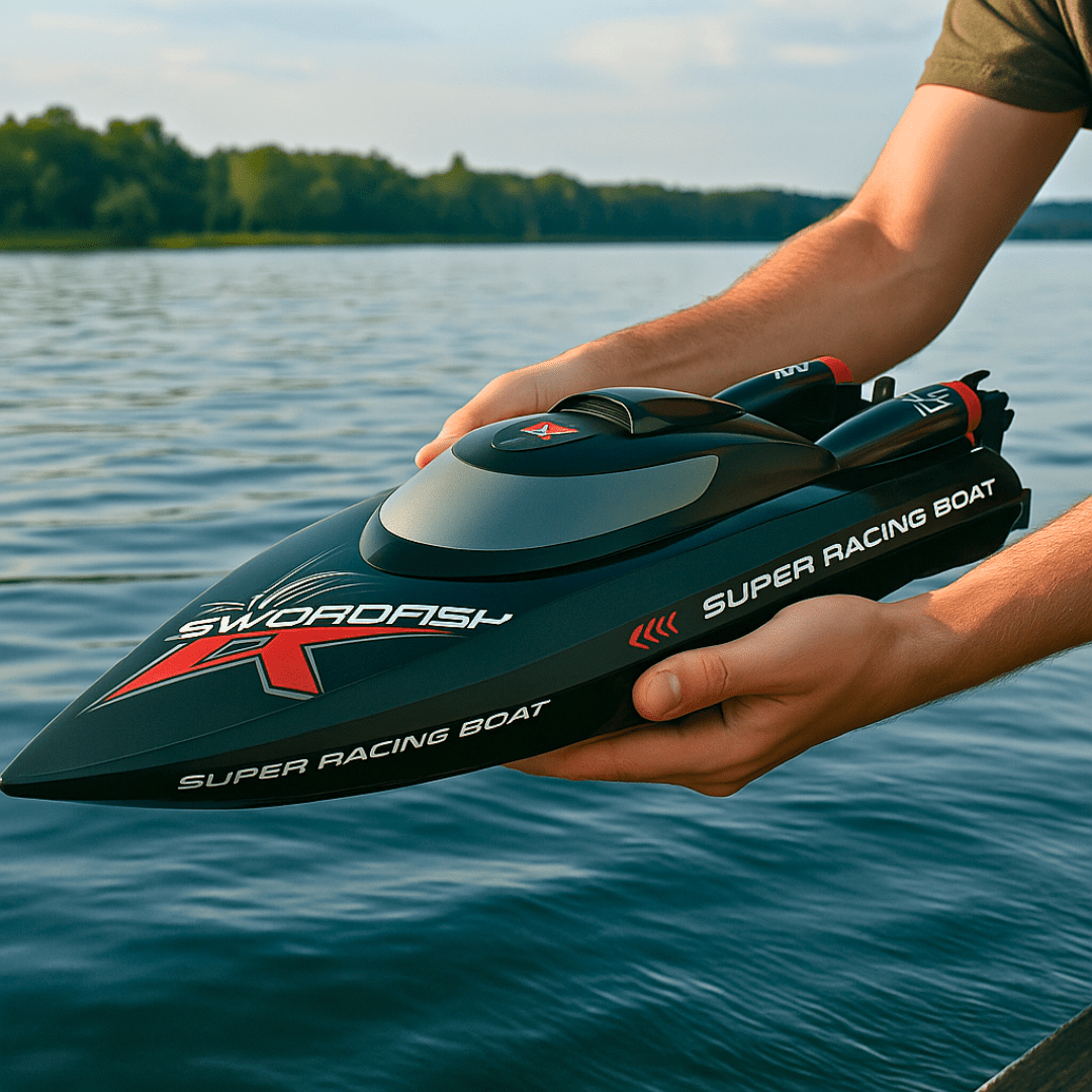 Bateau Télécommandé de Course Haute Vitesse - BlxckFR