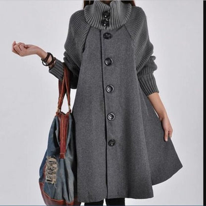Manteau Femme Col Montant Élégant