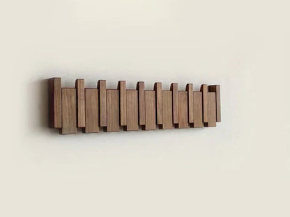 Crochet Mural Élégant en Bois