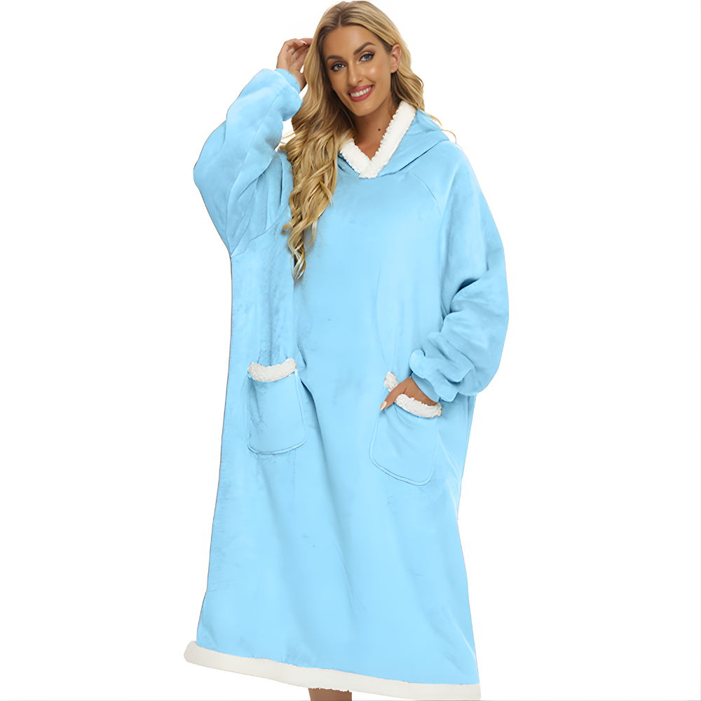 Douillet Cardigan Capuche Long Manche Unisexe