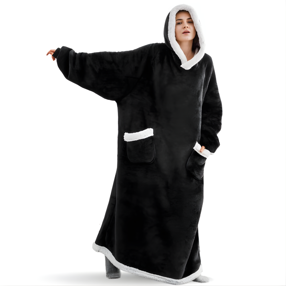 Douillet Cardigan Capuche Long Manche Unisexe