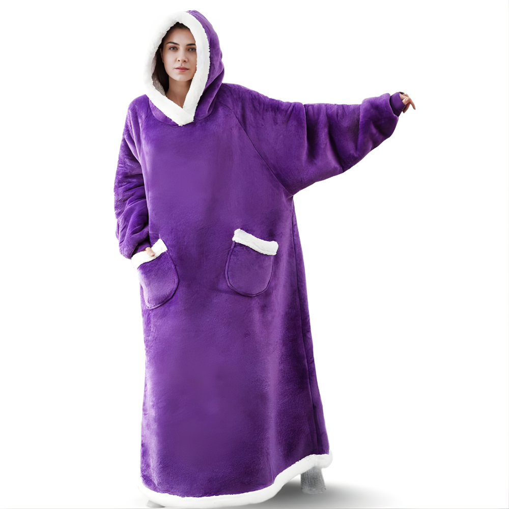 Douillet Cardigan Capuche Long Manche Unisexe