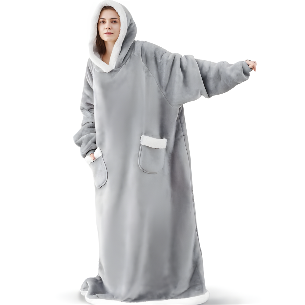 Douillet Cardigan Capuche Long Manche Unisexe - BlxckFR