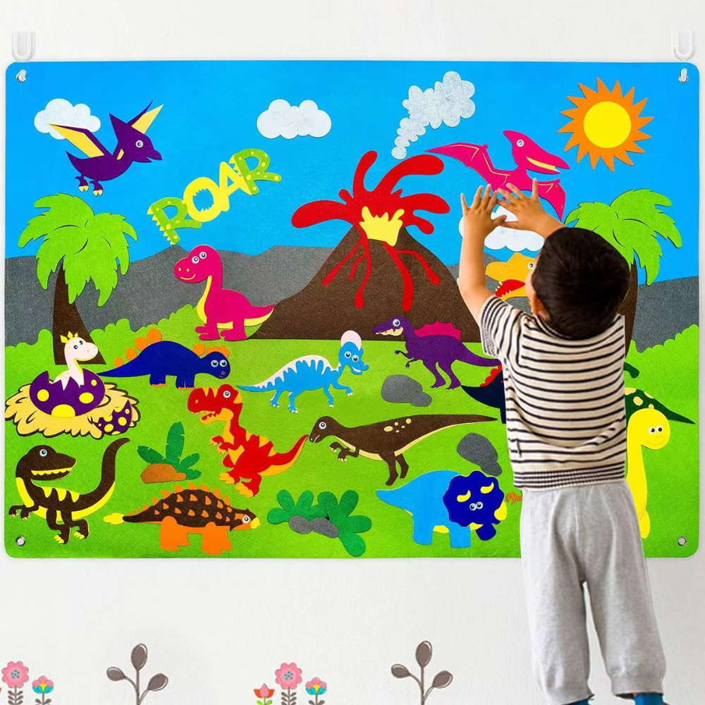 Tableau Éducatif Felt Animalier Enfant
