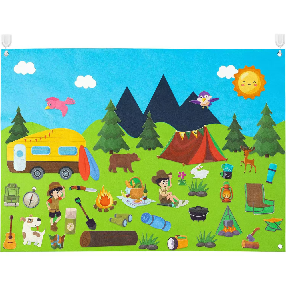 Tableau Éducatif Felt Animalier Enfant