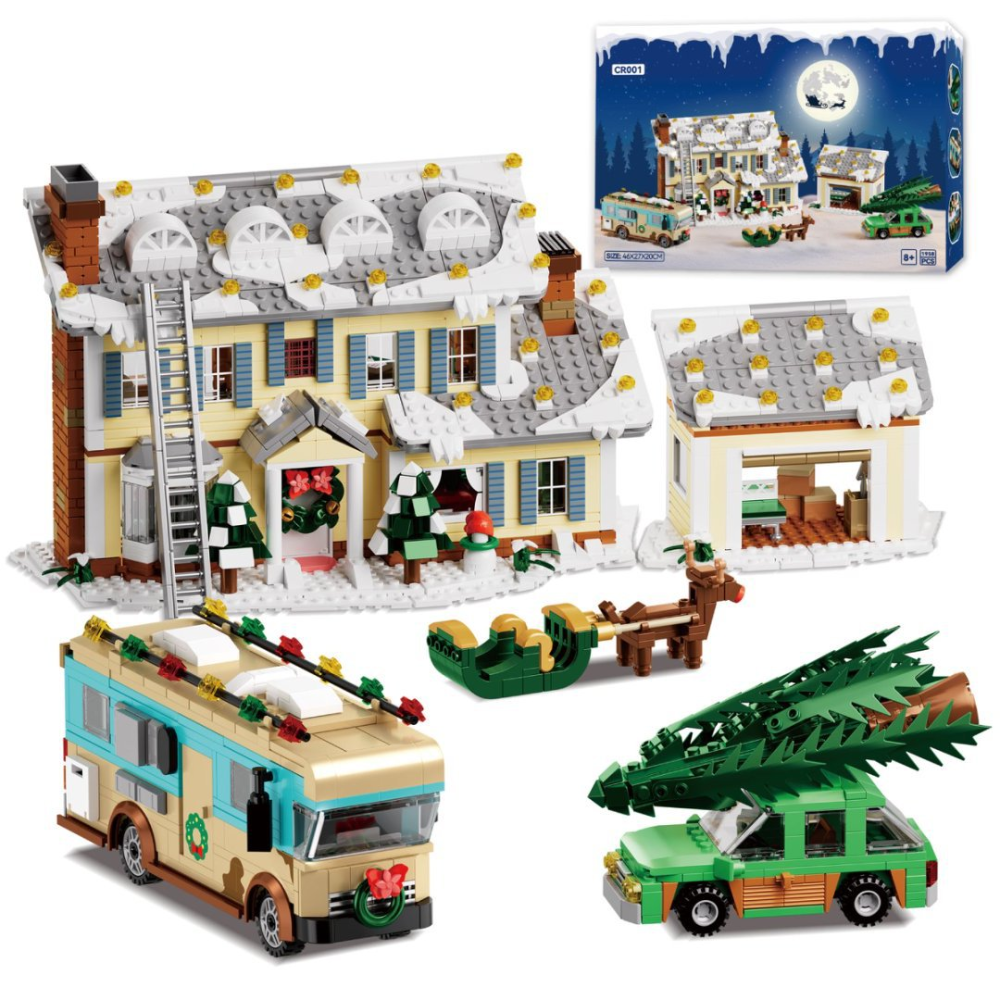 Décor de Village de Noël Lumineux Jouet Enfant