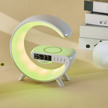 Lampe LED Élégante avec Charge Sans Fil et Horloge