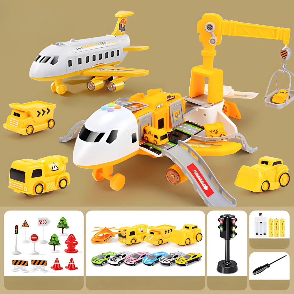 Jeu de Construction Avion Grue pour Enfants