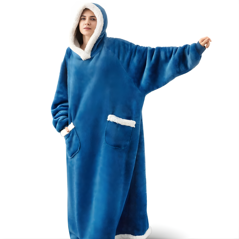 Douillet Cardigan Capuche Long Manche Unisexe