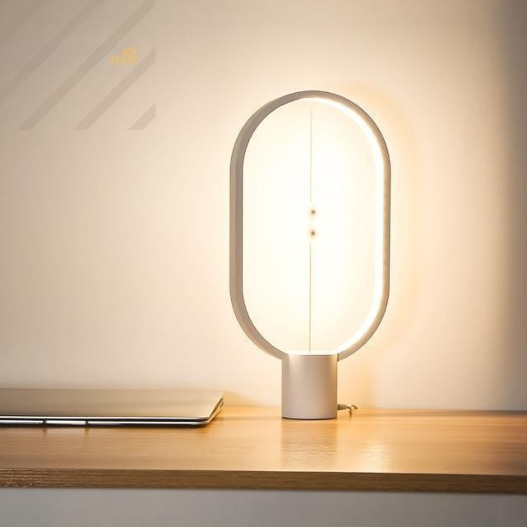 Lampe de Table en Bois avec Interrupteur Magnétique