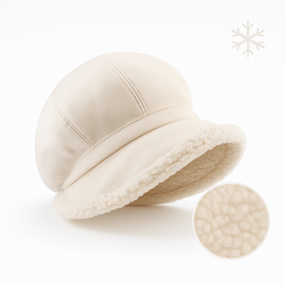 Chapeau Hiver Velours Doux avec Bordure Polaire