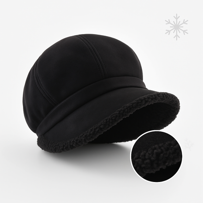 Chapeau Hiver Velours Doux avec Bordure Polaire