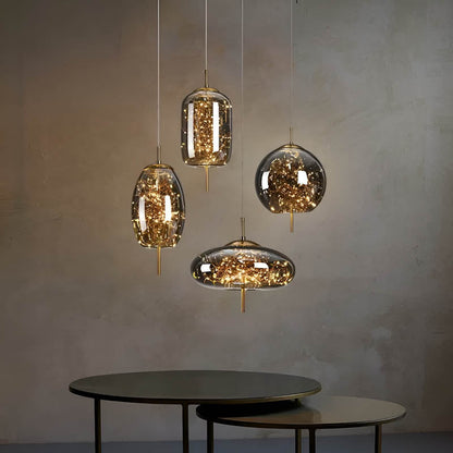 Lampe Plafond Design Verre Fumé LED - Foivo
