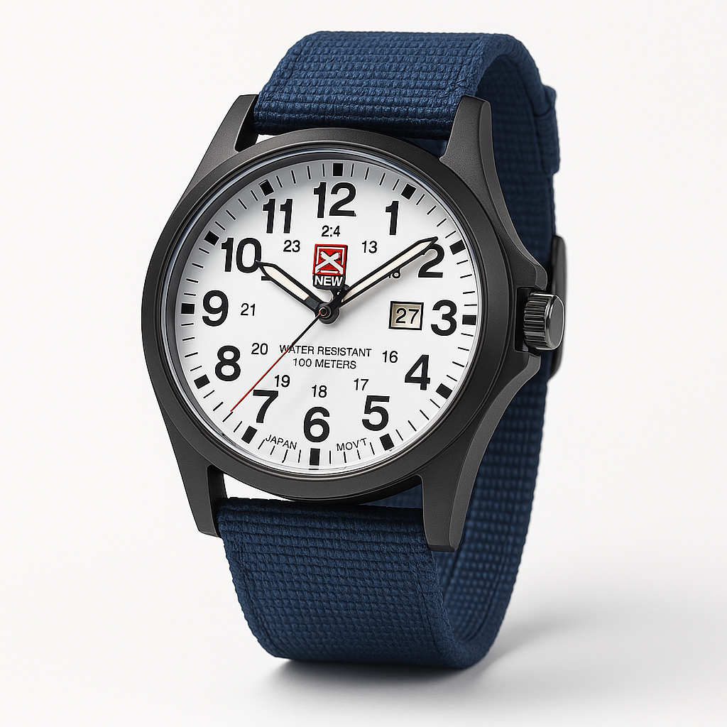 Montre Étanche Militaire Homme Canvas