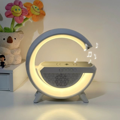 Lampe LED Élégante avec Charge Sans Fil et Horloge