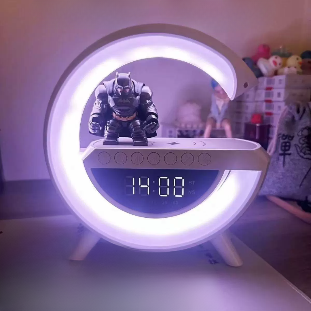 Lampe LED Élégante avec Charge Sans Fil et Horloge