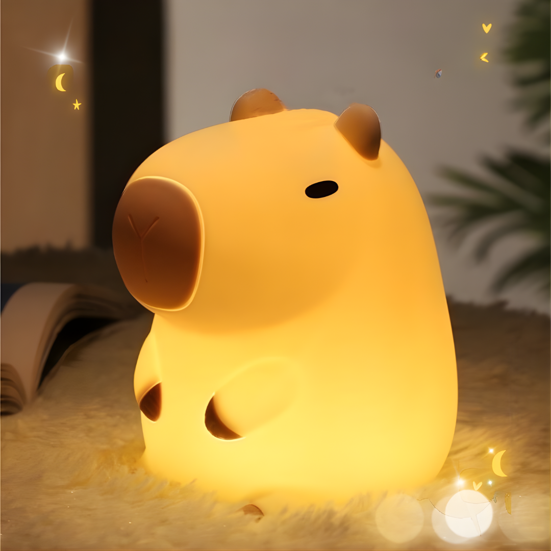 Lampe de Nuit Capybara Réglable en Silicone Doux - BlxckFR