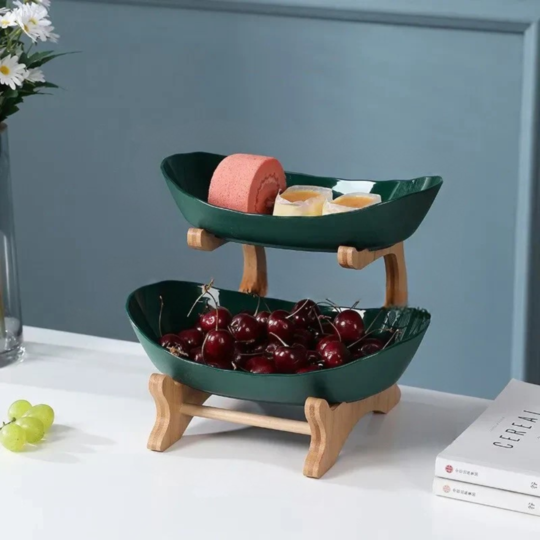 Bol à Fruits Bois Design Élégant