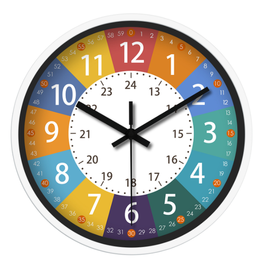 Horloge Murale Enfant Calme et Colorée - Foivo