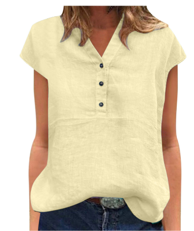 Tops Décontractés Manches Courtes Chic - BlxckFR