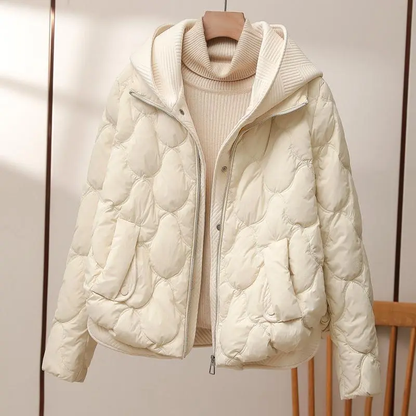 Veste hivernale épaisse avec capuche et poches latérales