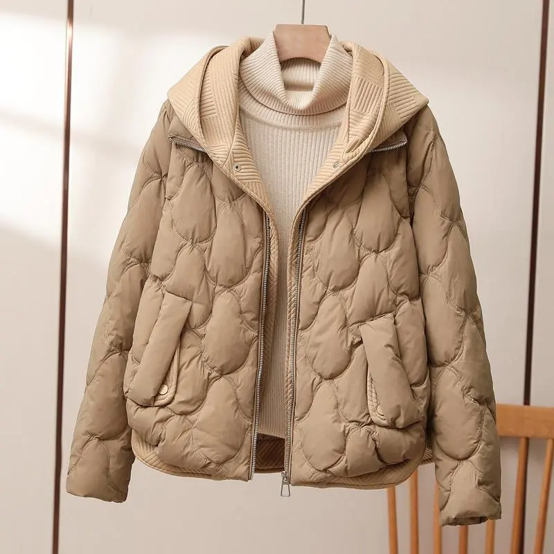 Veste hivernale épaisse avec capuche et poches latérales