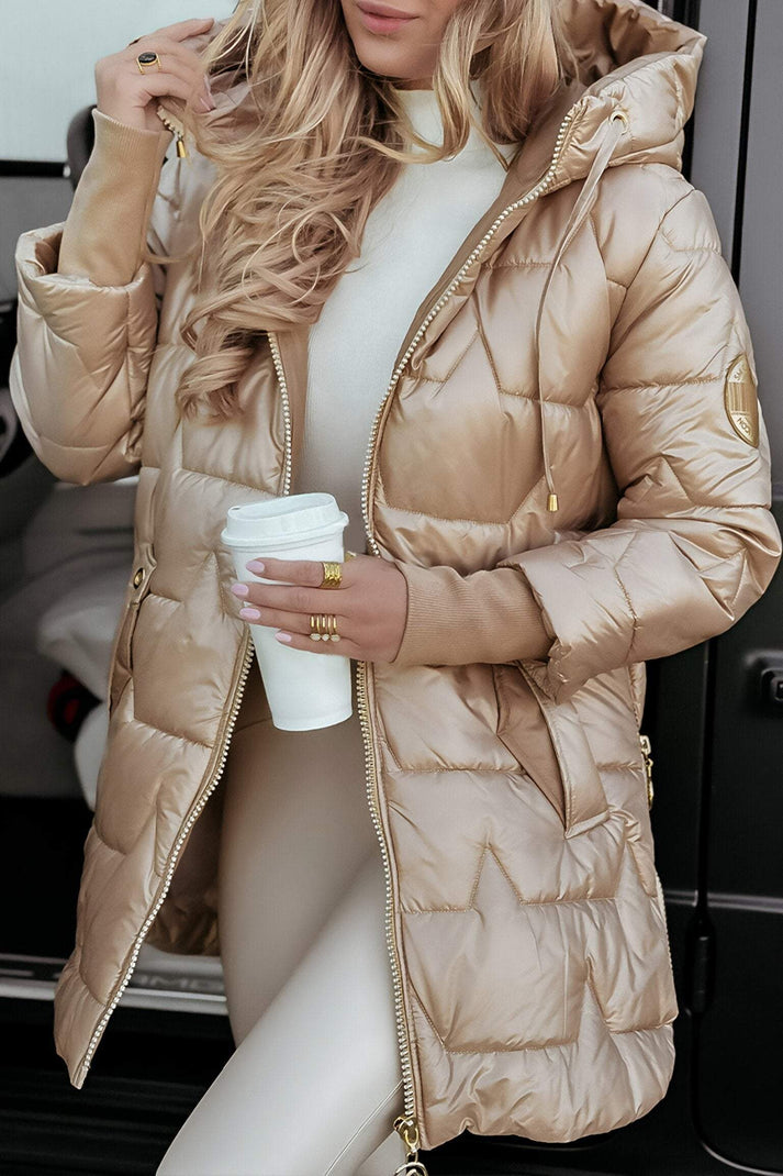 Manteau Hiver Douillet Quilté avec Poches
