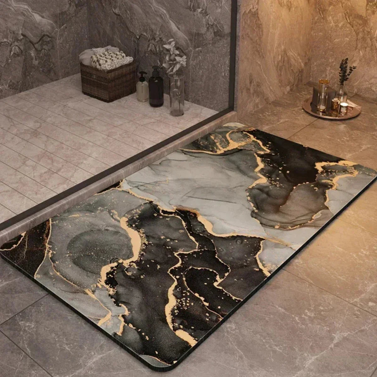 Tapis de Douche Grip et Éponge - Séchage Ultra-Rapide