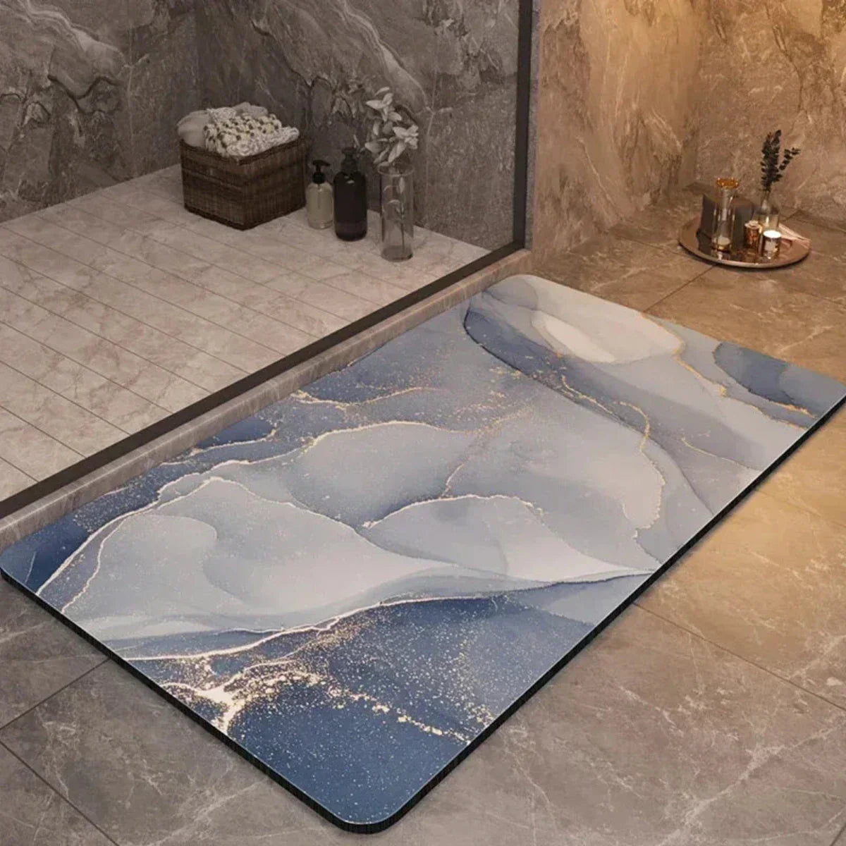 Tapis de Douche Grip et Éponge - Séchage Ultra-Rapide