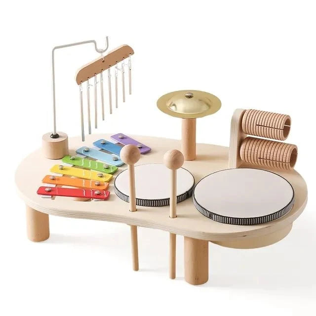 Station musicale enfant en bois éveil créatif sonore - Foivo
