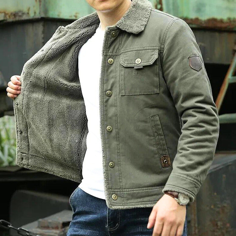 Veste Denim Hivernale Doublée Polaire